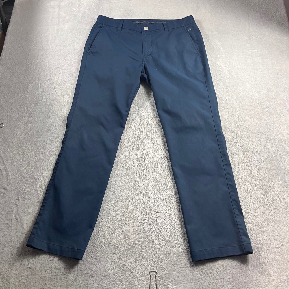 Bonobos Maide Mens 33x30 Slim Fit Golf Pants Navy Blue Chinos Performance
